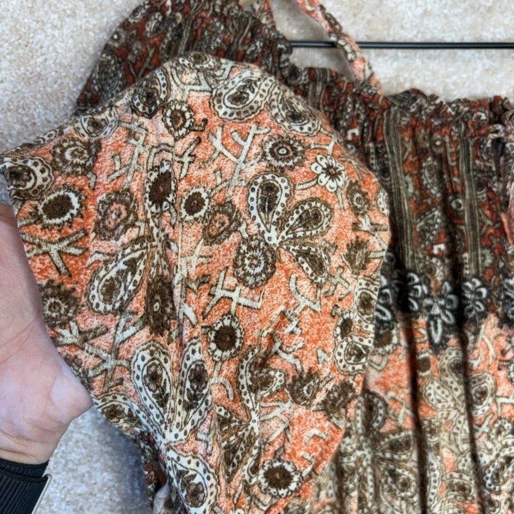 NWT FREE PEOPLE Romper Women's‎ Small Boho Paisley Bell Sleeve - Picture 5 of 12
